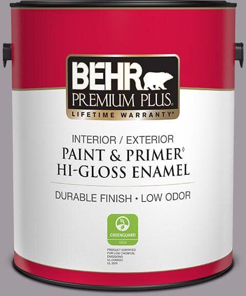 BEHR PREMIUM PLUS 1 gal. #N570-3 Art Nouveau Glass Hi-Gloss Enamel Interior/Exterior Paint & Primer