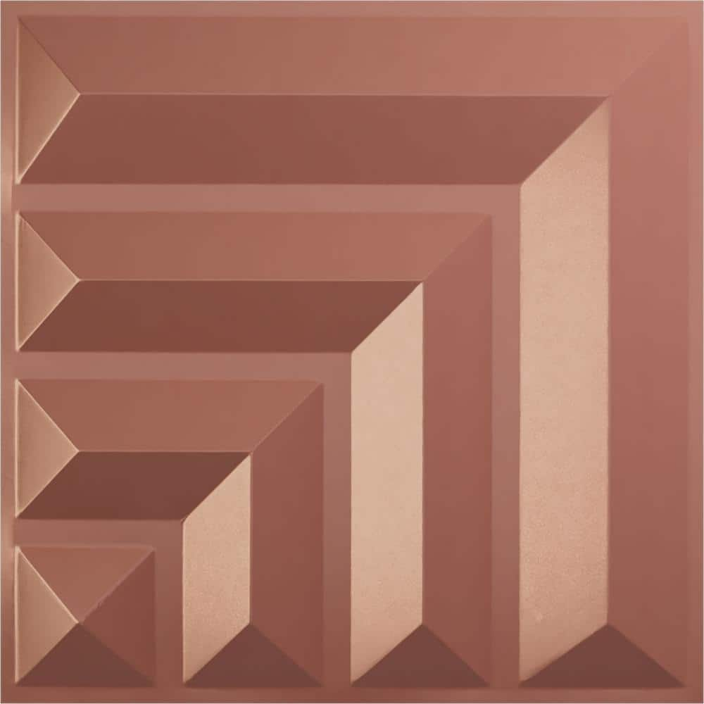 Ekena Millwork 19 5/8 in. x 19 5/8 in. Bolt EnduraWall Decorative 3D Wall Panel, Champagne Pink (Covers 2.67 Sq. Ft.)