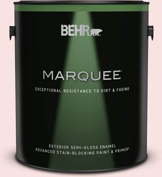 BEHR MARQUEE 1 gal. #RD-W02 Candy Floss Semi-Gloss Enamel Exterior Paint & Primer