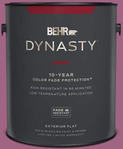 BEHR DYNASTY 1 gal. #M120-6 Love Poem Flat Exterior Stain-Blocking Paint & Primer