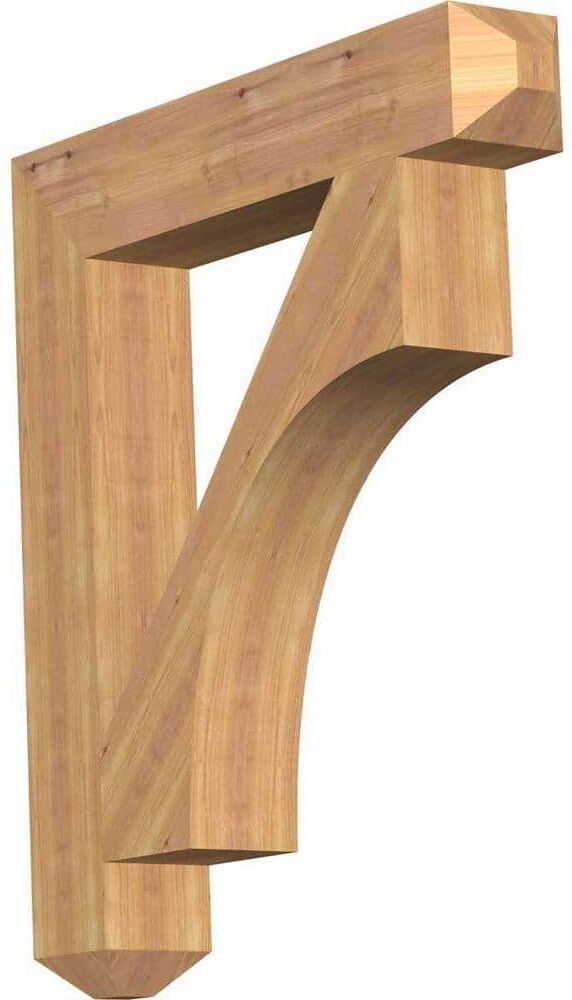 Ekena Millwork 5-1/2 in. x 38 in. x 34 in. Western Red Cedar Westlake Craftsman Smooth Bracket