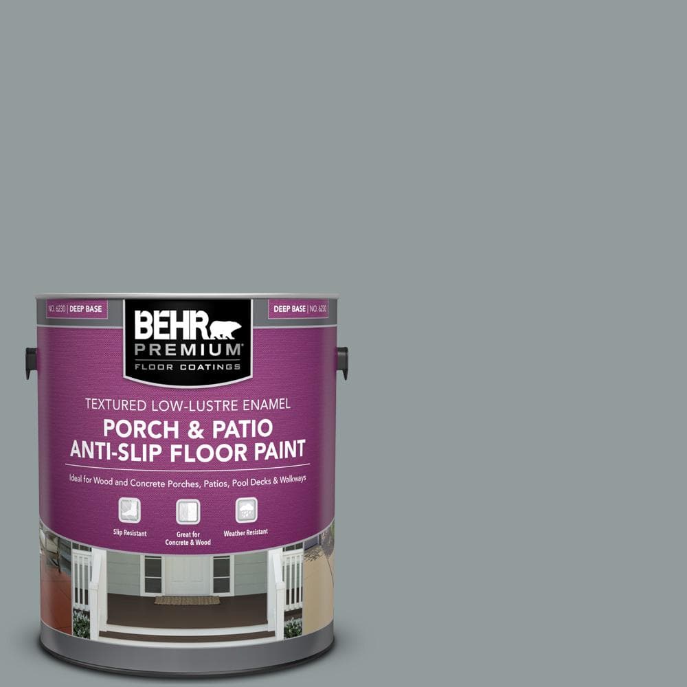 BEHR PREMIUM 1 gal. #720F-4 Stone Fence Textured Low-Lustre Enamel Interior/Exterior Porch and Patio Anti-Slip Floor Paint