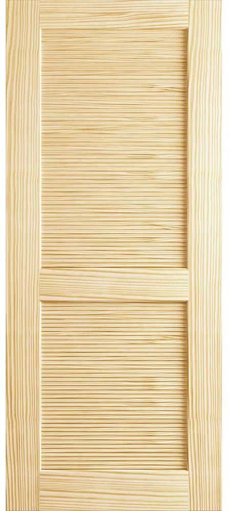 Kimberly Bay 30 in. x 80 in. Louvered Solid Core Unfinished Wood Interior Door Slab