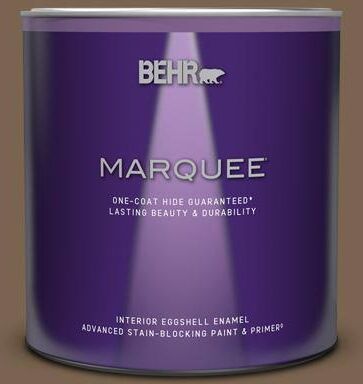 BEHR MARQUEE 1 qt. #N260-7 Folk Guitar One-Coat Hide Eggshell Enamel Interior Paint & Primer