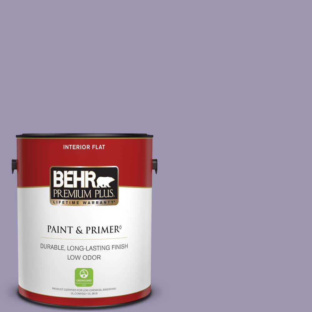 BEHR PREMIUM PLUS 1 gal. #S570-4 Night Music Flat Low Odor Interior Paint & Primer