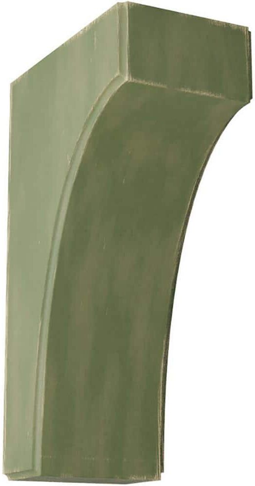 Ekena Millwork 3-1/2 in. x 10 in. x 6 in. Restoration Green Clarksville Wood Vintage Decor Bracket