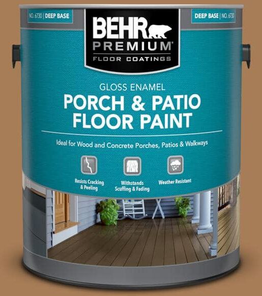 BEHR PREMIUM 1 gal. #S270-7 Antique Penny Gloss Enamel Interior/Exterior Porch and Patio Floor Paint