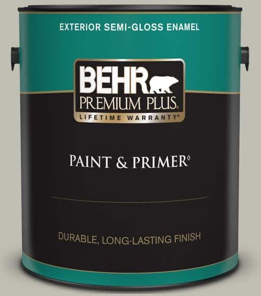 BEHR PREMIUM PLUS 1 gal. #N370-3 Light Year Semi-Gloss Enamel Exterior Paint & Primer