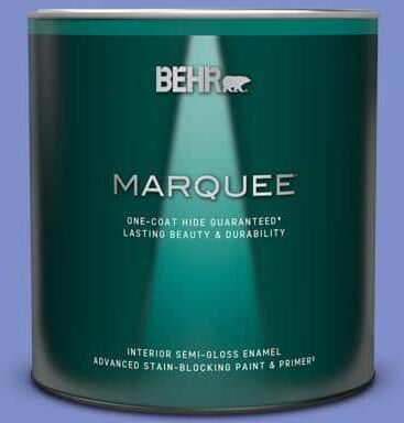 BEHR MARQUEE 1 qt. #P540-5 Pansy Garden Semi-Gloss Enamel Interior Paint & Primer