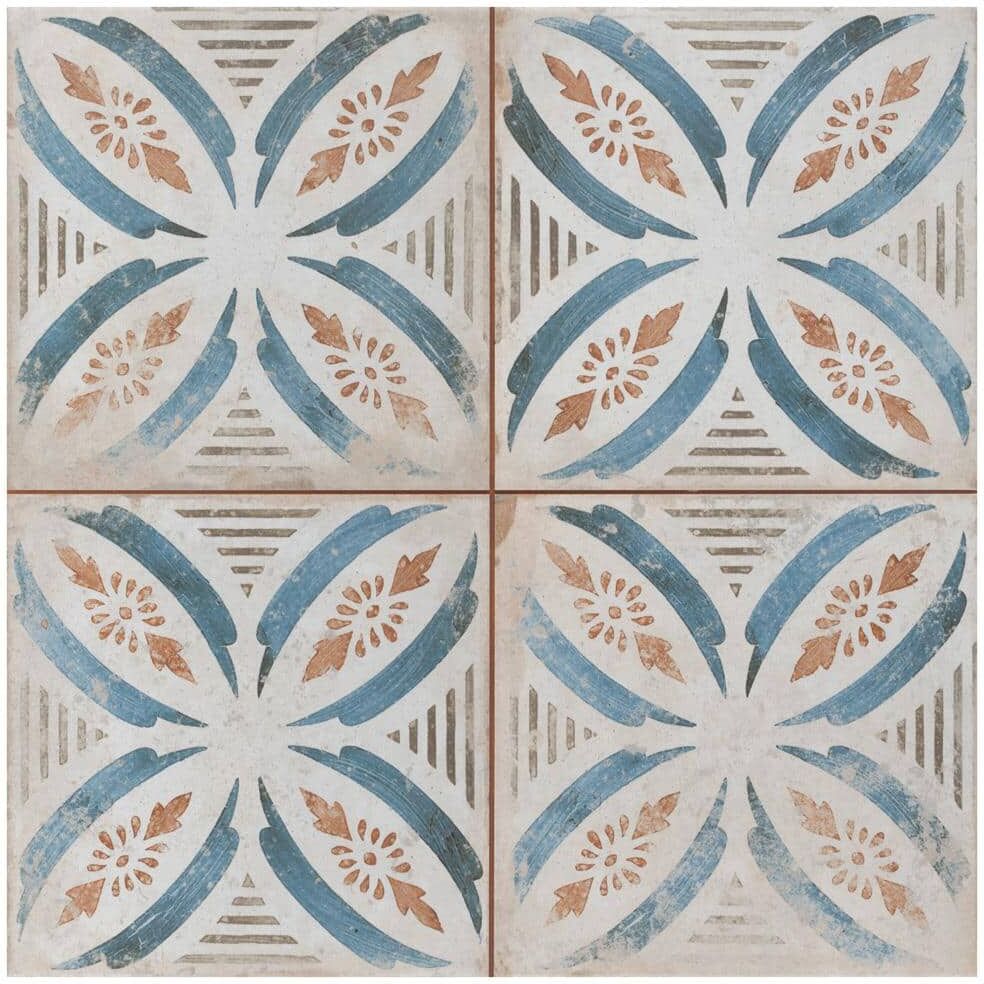 Merola Tile Kings Root Petal 17-5/8 in. x 17-5/8 in. Ceramic Floor and Wall Tile (10.95 sq. ft./Case)