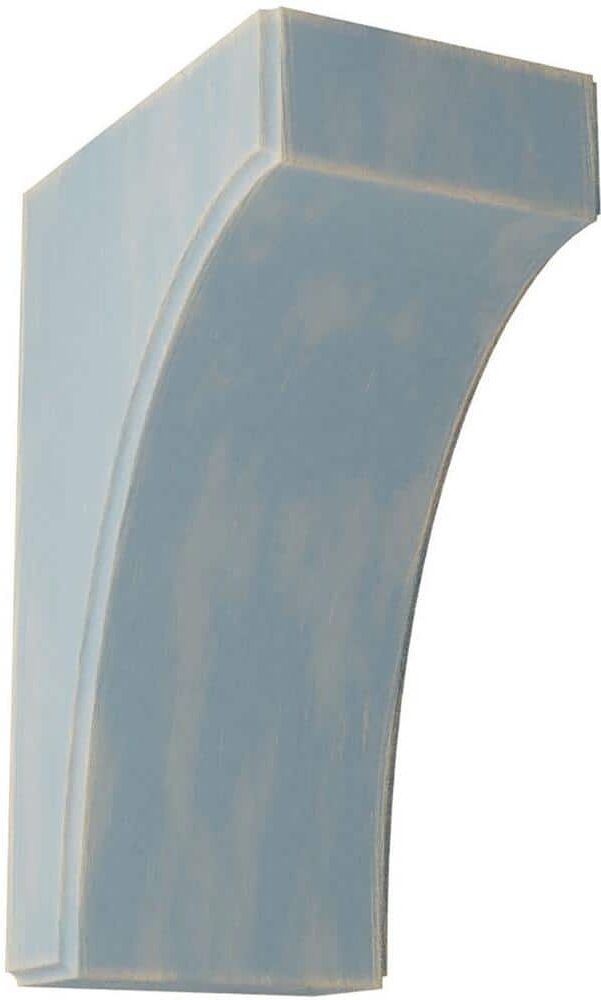 Ekena Millwork 5-1/4 in. x 12 in. x 8 in. Driftwood Blue Clarksville Wood Vintage Decor Bracket