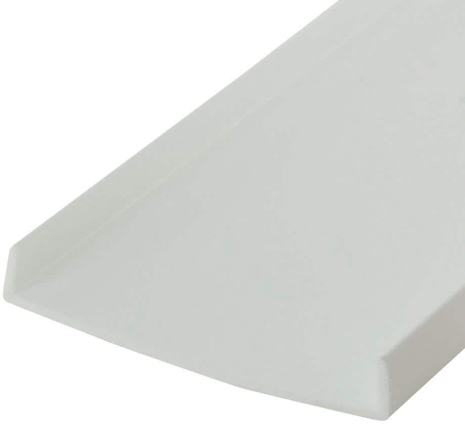 Outwater 1/4 in. D x 2 in. W x 48 in. L White Styrene Plastic U-Channel Moulding Fits 2 in. Board, (3-Pack)