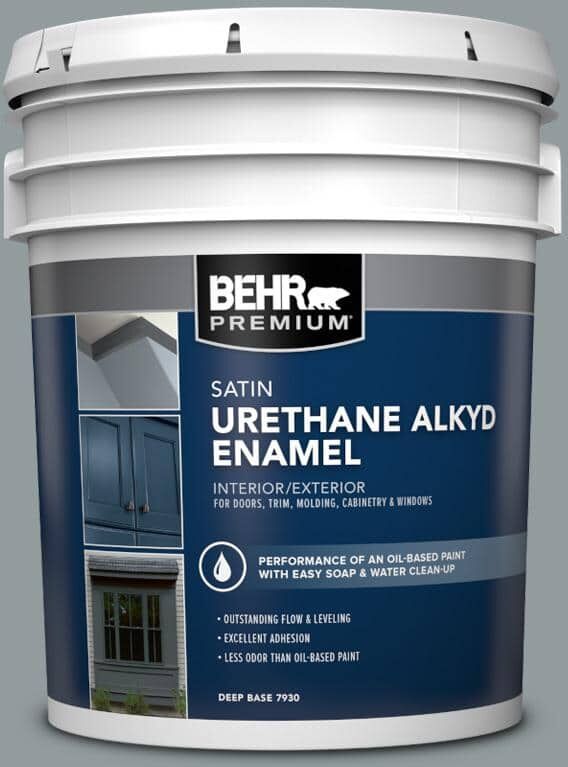 BEHR PREMIUM 5 gal. #720F-4 Stone Fence Urethane Alkyd Satin Enamel Interior/Exterior Paint