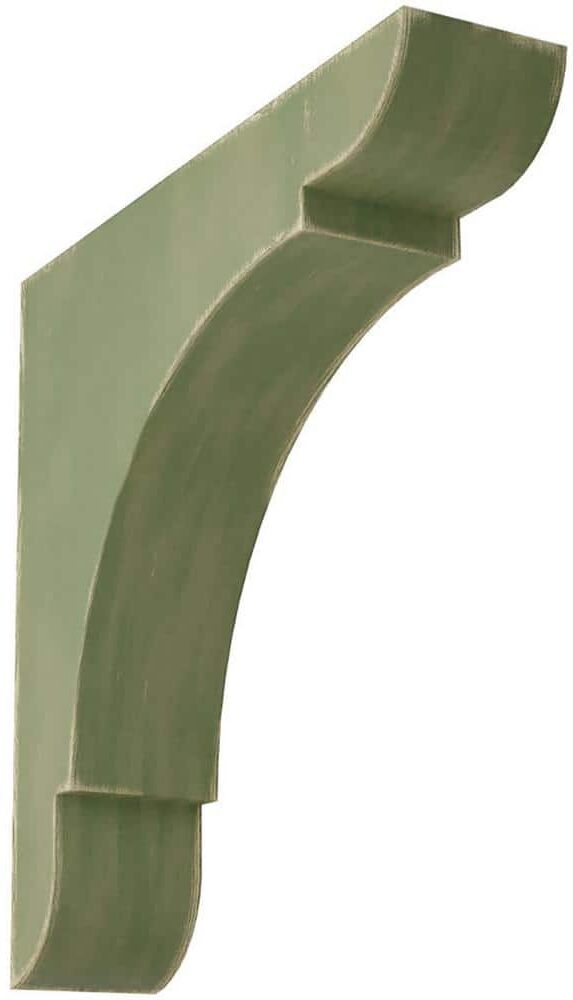 Ekena Millwork 1-3/4 in. x 8 in. x 8 in. Restoration Green Medium Olympic Wood Vintage Decor Bracket