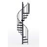 Mylen STAIRS Condor Black Interior 42 in. Diameter Spiral Staircase Kit, Fits Height 93.5 in. to 104.5 in.