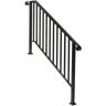 Winado 51.2 in. Transitional Stair Railing Fits 4-Step Iron Handrail Rail Kit in Black