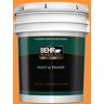 BEHR PREMIUM PLUS 5 gal. #P240-7 Joyful Orange Semi-Gloss Enamel Exterior Paint & Primer