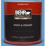 BEHR PREMIUM PLUS 1 qt. #570B-5 Gulf Stream Flat Exterior Paint & Primer