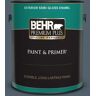 BEHR PREMIUM PLUS 1 gal. #ECC-35-3 Thunder Bay Semi-Gloss Enamel Exterior Paint & Primer