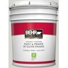 BEHR PREMIUM PLUS 5 gal. #N380-1 Mortar Hi-Gloss Enamel Interior/Exterior Paint & Primer