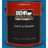 BEHR PREMIUM PLUS 1 gal. #MQ4-58 Mondrian Blue Flat Exterior Paint & Primer