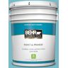 BEHR PREMIUM PLUS 5 gal. #M470-4 Azure Lake Satin Enamel Low Odor Interior Paint & Primer