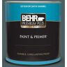 BEHR PREMIUM PLUS 1 qt. #PPU12-20 Underwater color Satin Enamel Exterior Paint & Primer