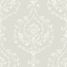 RoomMates Grey Taupe New Damask Vinyl Peel and Stick Matte Wallpaper