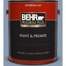 BEHR PREMIUM PLUS 1 gal. #S520-4 Private Jet Flat Exterior Paint & Primer