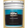 BEHR PREMIUM PLUS 5 gal. #M320-5 Dried Chamomile Satin Enamel Exterior Paint & Primer