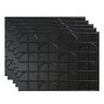 Fasade 18 in. x 24 in. Crescent Matte Black Vinyl Backsplash Panel (Pack of 5)