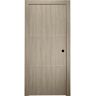 Belldinni 18 in. x 80 in. Viola 2H Shambor Finished Aluminum Strips Left-Hand Solid Core Composite Single Prehung Interior Door