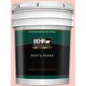 BEHR PREMIUM PLUS 5 gal. #170A-2 Strawberry Mousse Semi-Gloss Enamel Exterior Paint & Primer