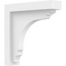 Ekena Millwork 2 in. x 9 in. x 9 in. Standard Warren Unfinished Architectural Grade PVC Bracket