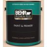 BEHR PREMIUM PLUS 1 gal. #PPU3-06 Venetian Mask Semi-Gloss Enamel Exterior Paint & Primer