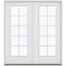 JELD-WEN 60 in. x 80 in. Right-Hand/Inswing Low-E 10 Lite Primed Steel Double Prehung Patio Door