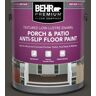 BEHR PREMIUM 1 gal. #780F-7 Stealth Jet Textured Low-Lustre Enamel Interior/Exterior Porch and Patio Anti-Slip Floor Paint