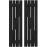 Ekena Millwork 15-1/2 in. W x 31 in. H Americraft 4 Board Exterior Real Wood Spaced Board and Batten Shutters w/Z-Bar Black