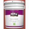 BEHR PREMIUM PLUS 5 gal. #200D-7 Rodeo Red Eggshell Enamel Low Odor Interior Paint & Primer