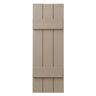 Ply Gem 11 in. x 43 in. Polypropylene Plastic 3-Board Closed Board and Batten Shutters Pair in Pebblestone Clay