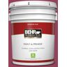 BEHR PREMIUM PLUS 5 gal. #110B-7 Raspberry Pudding Flat Low Odor Interior Paint & Primer