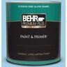 BEHR PREMIUM PLUS 1 qt. #540C-3 Sea Rover Semi-Gloss Enamel Exterior Paint & Primer