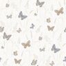 Kitchen Recipes Butterflies Vinyl Wallpaper in Blue and Beige