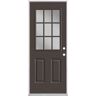 Masonite 32 in. x 80 in. 9-Lite Left Hand Inswing Willow Wood Painted Steel Prehung Front Exterior Door with Vinyl Frame