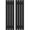 Ekena Millwork 15-1/2 in. W x 31 in. H Americraft 4-Board Exterior Real Wood Spaced Board and Batten Shutters in Black