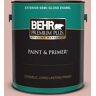 BEHR PREMIUM PLUS 1 gal. #170E-3 Bridal Rose Semi-Gloss Enamel Exterior Paint & Primer