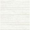 CASA MIA Wood Planks White Vinyl Peel and Stick Wallpaper Roll (Covers 30.75 sq. ft.)
