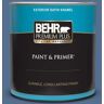 BEHR PREMIUM PLUS 1 qt. #PPF-47 Porch Song Satin Enamel Exterior Paint & Primer