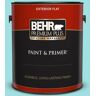 BEHR PREMIUM PLUS 1 gal. #CE-02 Mermaid Tears Flat Exterior Paint & Primer