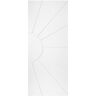 AIOPOP HOME Modern Sun Shape 42 in. x 84 in. MDF Panel White Painted Sliding Barn Door with Hardware Kit